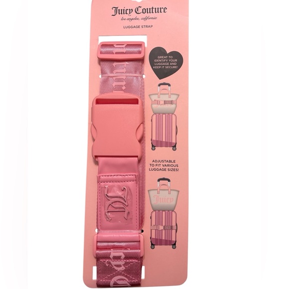 Juicy Couture Handbags - Juicy Couture Pink Adjustable Luggage Strap Suitcase Travel Accessory - NIP